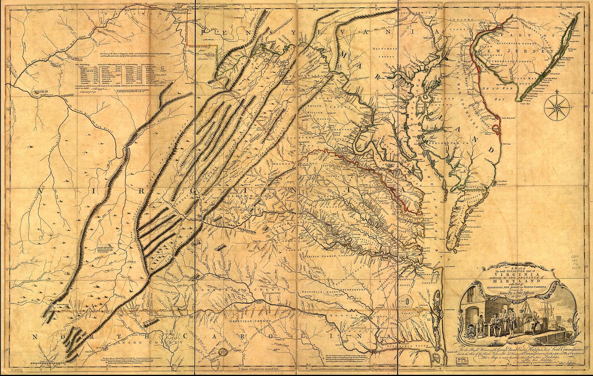 1752 Fry Jefferson Map
