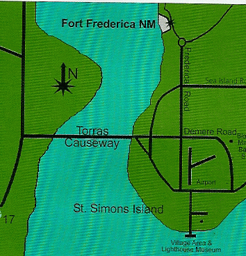 Map of Frederica