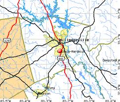 Map of Hardwicke, Georgia