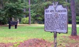 Silk Hope Plantation Marker